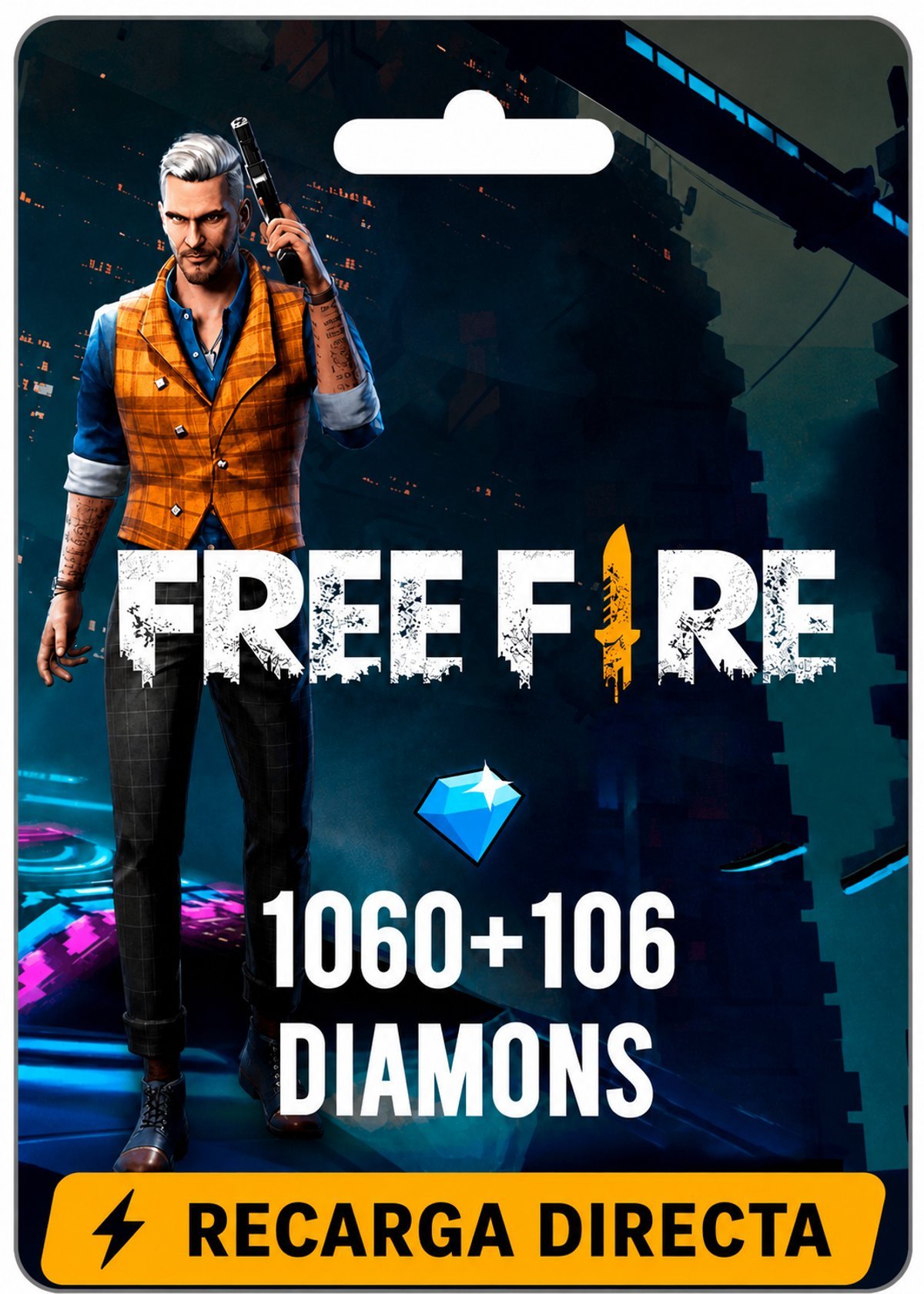 1060 + 106  Diamantes Free Fire