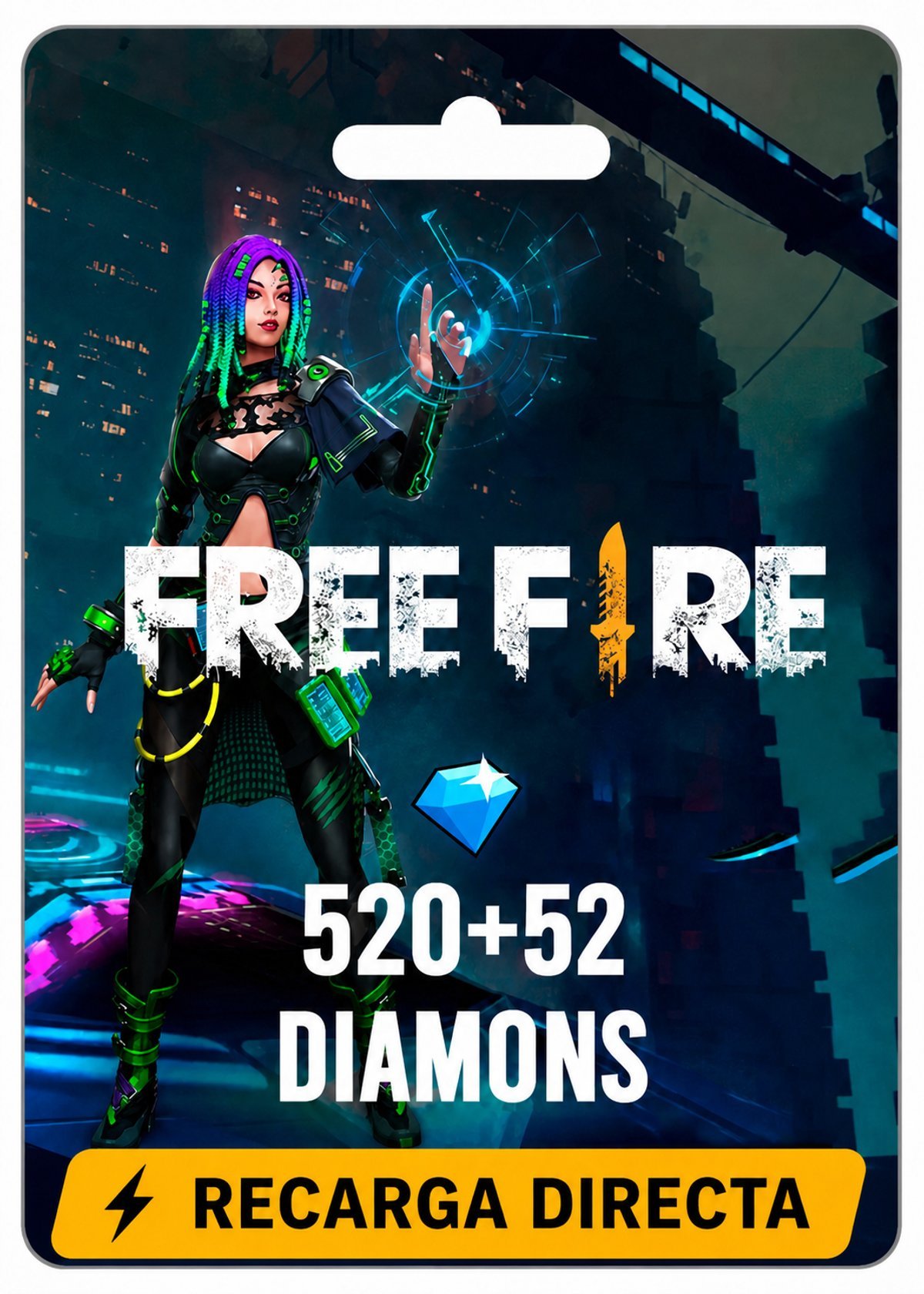 520 + 52  Diamantes Free Fire