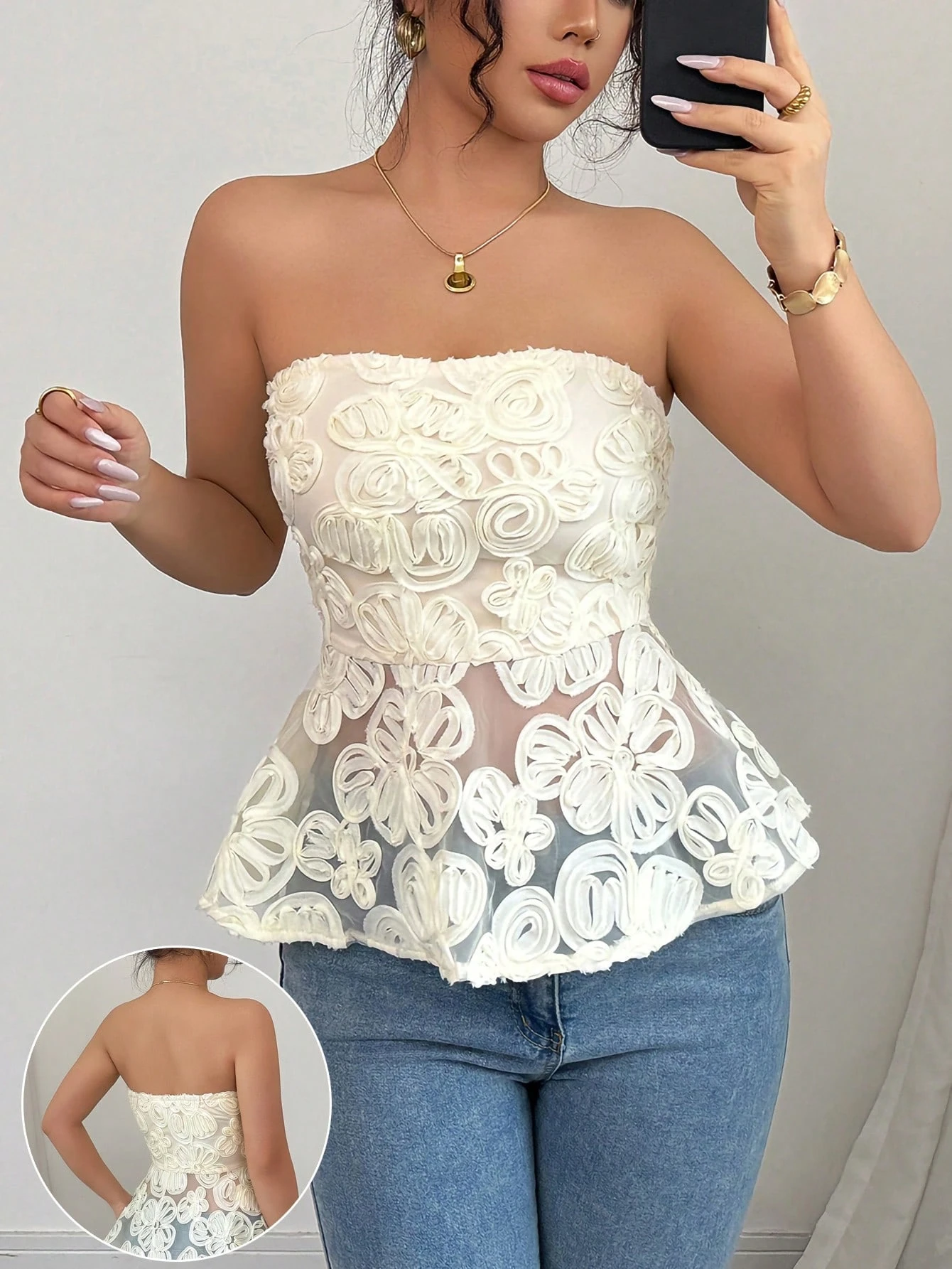 Top elegante y de moda para mujer sin mangas con cintura fruncida