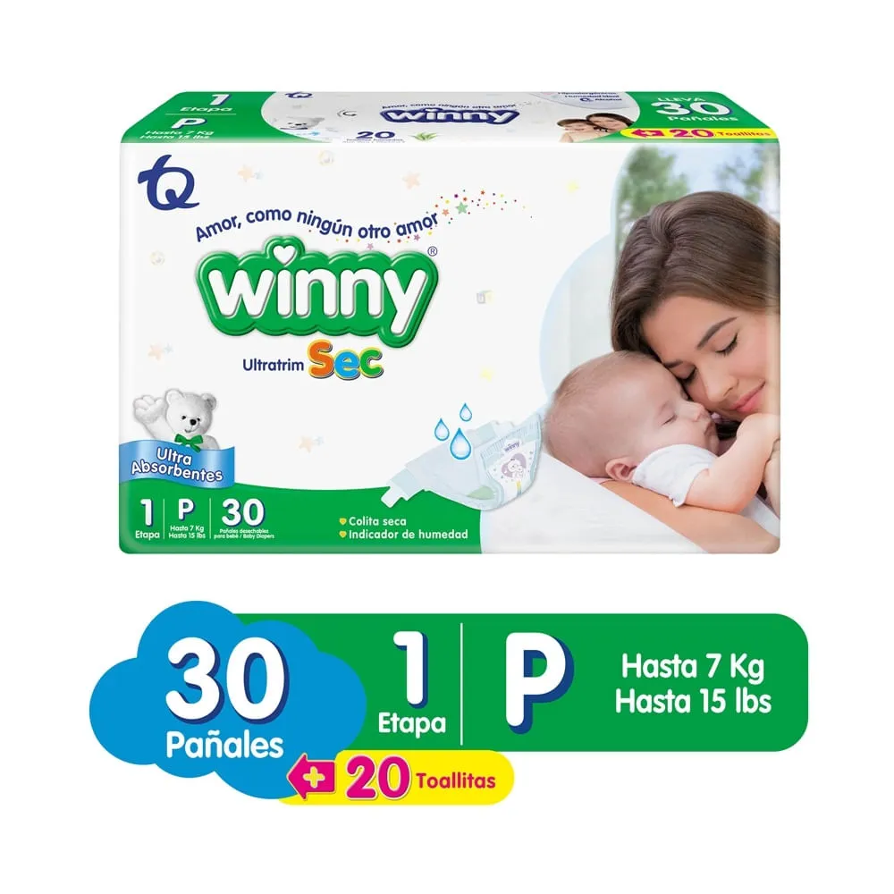 Oferta Panal Winny Ultratrim Sec Etapa 1 X 30Und + 20 Toallitas
